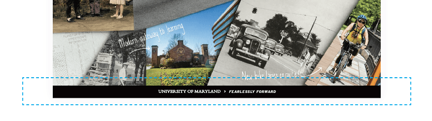 Guidelines for the university footer on all UMD-produced magazines and printed newsletters.