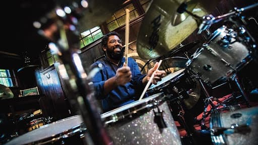 Nikolas Francis is a percussionist in the D.C. jazz scene, an assistant professor in the Department of Biology and the first faculty member recruited by the new UMD Brain and Behavior Institute. Photo by John T. Consoli